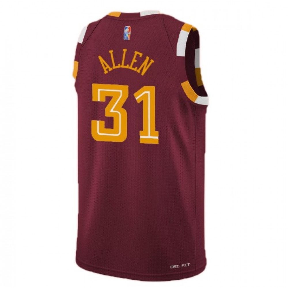 Men's Cleveland Cavaliers Jarrett Allen #31 Wine 2021/22 Swingman NBA Jersey - City Edition-Pro Kit Vault | Brand New 26/27 Sports Jerseys